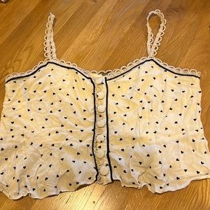 Free people true to the heart tank. Crop top. Size L